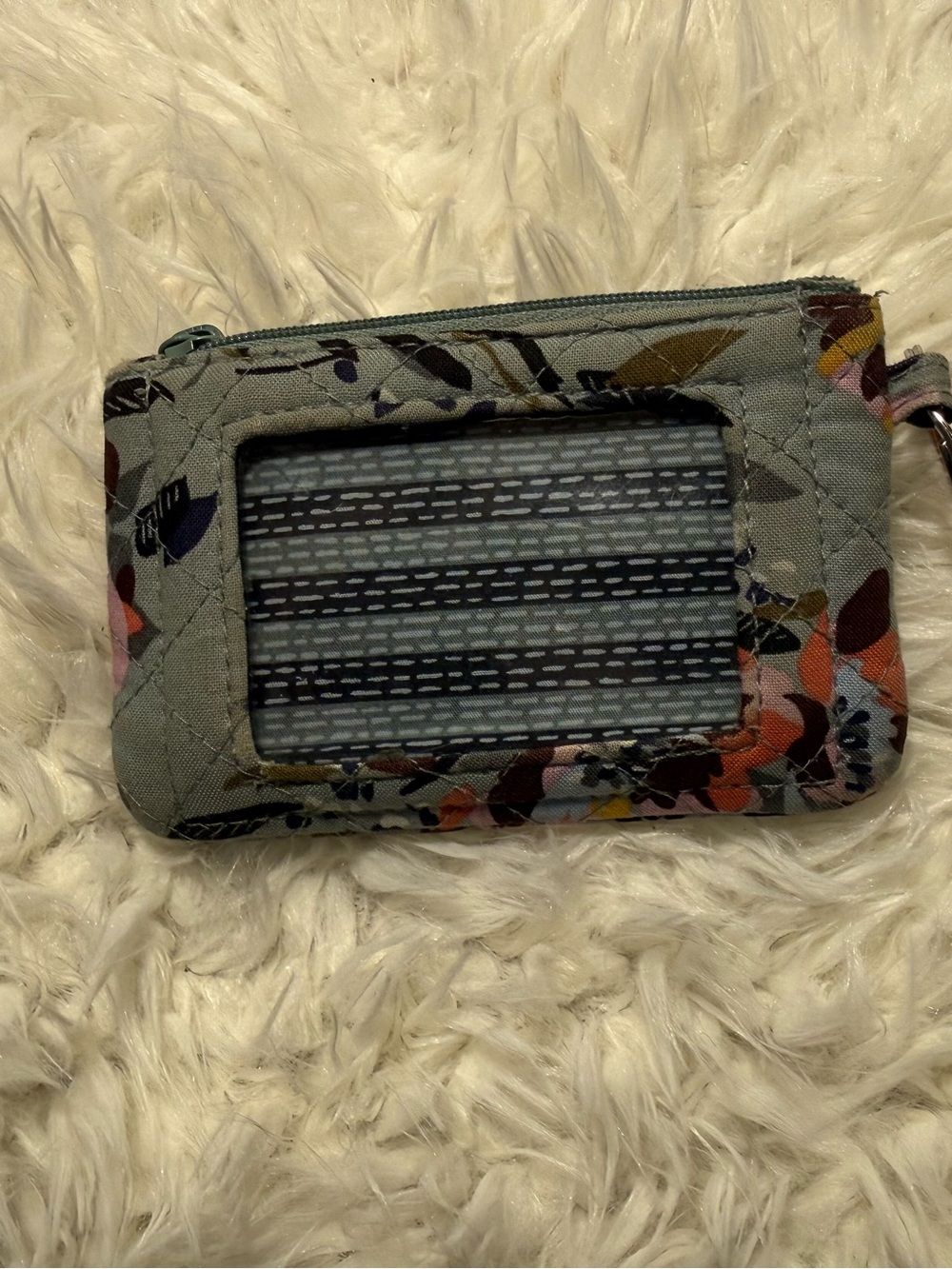 Vera Bradley Rosy Outlook RFID Mini Quilted Wallet